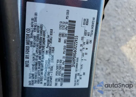 2012 Ford Fusion Se from USA, damaged, VIN 3FAHP0HG6CR222455